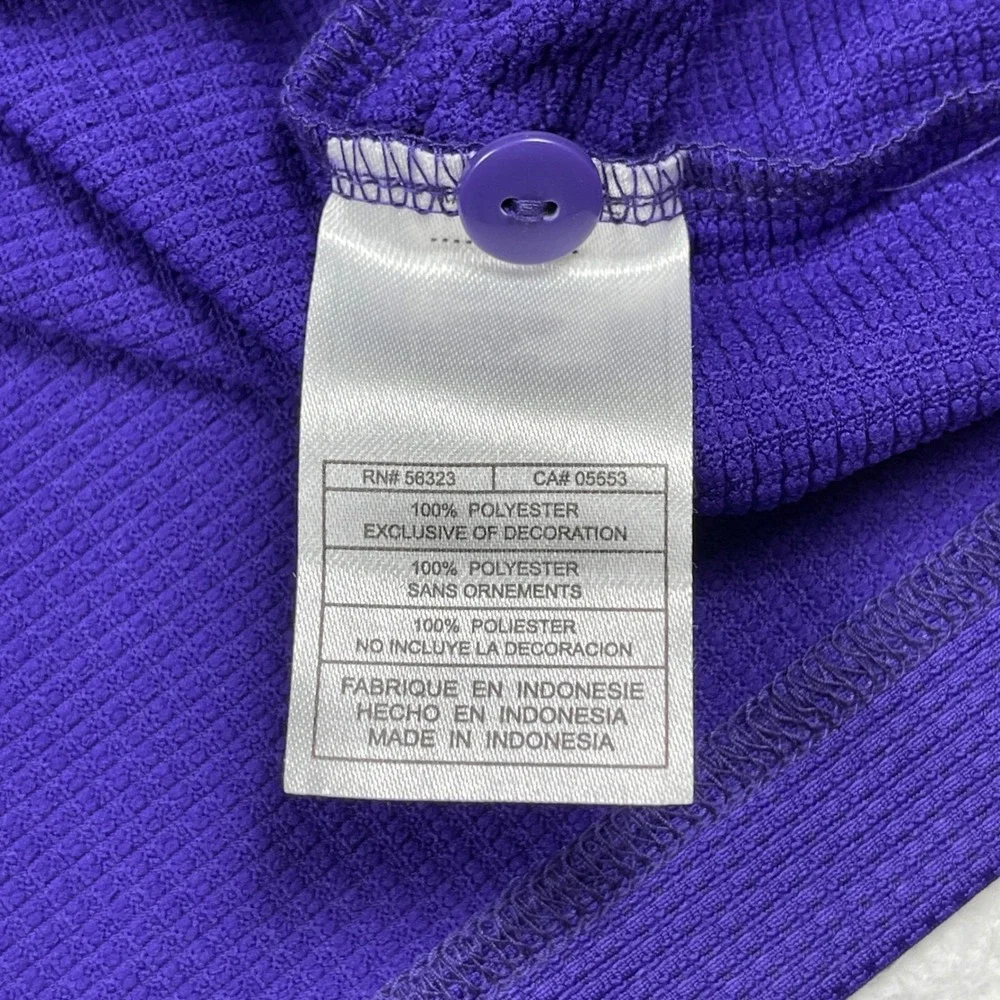 Nike NYU Athletics Polo Shirt Mens Medium Purple New York University Violets